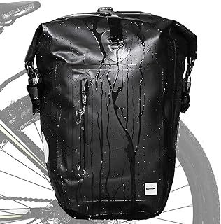 Rhinowalk Waterproof Bike Pannier 25L - Bicycle Cargo Rack Saddle Bag, Shoulder Bag, Laptop Pannier for Professional Cycling Accessories