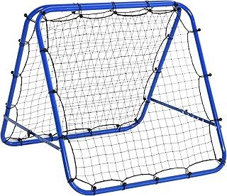 HOMCOM Double-Sided Football Rebounder Net, Football Rebound Net Target Goal with Five Adjustable Angles