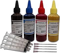 Sublimation Ink cartridge refill Kit Compatible with Epson and Ricoh Printers - Heat Press Ink, Heat Transfer Black Cyan Magenta Yellow