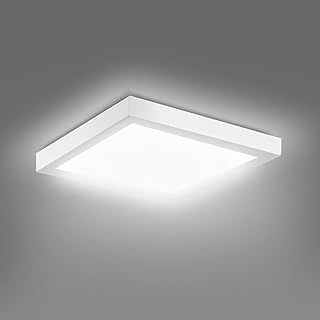 LED Ceiling Lights, 18W 1620LM Modern Square Flush LED Ceiling Lamp, 105W Equivalent, Energy Saving LED Panel Ceiling lamp, Ceiling Light Fitting for Living Room Bedroom - 6500K Daylight