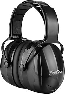 ProCase Professional Ear Defenders Adults, SNR 36 dB Autism Noise Cancelling Headphones Hearing Protection Ear Protectors Soundproof Earmuffs for Shooting Construction Work Mowing -Black