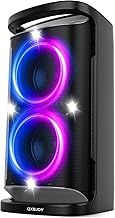 Portable Bluetooth Party Speaker, 160W Peak Powerful Loud Sound Deep Bass Wireless Speaker Large Subwoofer Fast Charging with Led Light Show for Outdoor Home Party Camping