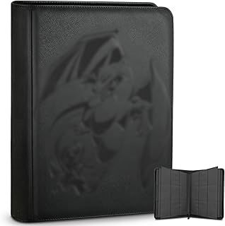 Douper 9 Pocket Card Binder, 540 Cards Trading Cards Games Collection Holder Book Folder with Side-Loading Sleeves