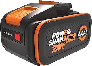 WORX WA3644 PowerShare Pro 20V 4.0Ah High-Capacity Battery with Battery Management System & Intelligent Power Control