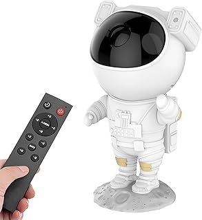 Kids Astronaut Star Projector Galaxy Light with Timer and Remote Control, 360° Adjustable Starry Night Light Projector for Baby/Adults/Bedroom/Party/Home Decor/Game Room