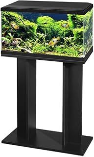 Aquarium Fish Tank with Stand/Filter/LED Lighting 60cm 2ft 58L (Black)