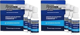 Regaine for Men Extra Strength Scalp Solution for Hair Regrowth (3x 60ml) with 5% Minoxidil, Cutaneous Solution for Male Pattern Hair Loss (Pack of 2)