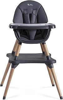 Silver Cross - Eat&Play 4-in-1 Highchair - Convertible Baby Chair - Highchair, Booster seat, Toddler Chair & Table All in 1-6 Months to 5 Years - Graphite