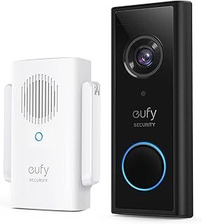 eufy Security Video Doorbell Wireless S220 2K (Battery-Powered) with Chime, No Monthly Fee, On-Device AI for Human Detection, 16GB Local Storage, Simple Self-Installation, 2-Way Audio Doorbell Camera