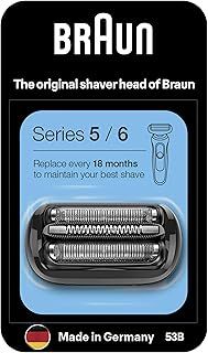 Braun Series 5 Electric Shaver ORIGINAL Replacement Head, Easily Attach Your New Shaver Head, Compatible With All New Generation Series 5/6 Electric Shavers, 53B, Black
