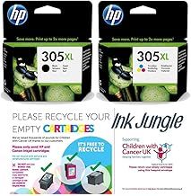 Ink Jungle HP 305XL Black & Colour Ink Cartridge For HP ENVY 6010 6010e 6020 6020e 6022 6022e 6030 6030e 6032 6032e 6420e 6430e 6432e HP ENVY Pro 6420 6422 6430 6432 Printer Charity Bag