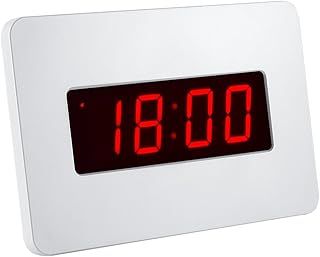 LED Digital Wall Clock Battery Operated, No Plug in, Visible at Night, Wall-mount or Table-top, Brightness Adjustable,12/24Hr