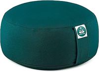 Present Mind Round Zafu Yoga Cushion (Height 16 cm) - Different Colour - High Yoga Cushions/Meditation Cushion - Made in the EU - Washable Cover - 100% Natural Floor Seat Cushion - Meditation Gifts