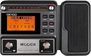 MOOER GE100 Multi-Effects Guitar Pedal with 80 Presets, 66 Effects, Loop and Expression Volume Pedal, Tap Tempo, Headphone Out