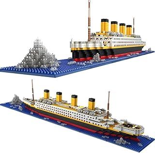 Titanic Model Building Blocks Kit, 1860 PCS Titanic Cruise Ship Building Set, Micro Mini Bricks Titanic Boat Toy Gift for Kids Adults, Not Compatible with Creator Expert 10294