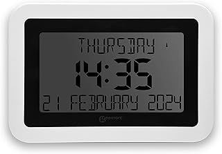 Geemarc Dementia Clock - The Easy-to-read & Self-setting Viso10V2 - Ideal for Seniors and People Living with Alzheimer's - Battery Operated - No Backlight - UK Version