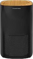 Russell Hobbs Air Purifier for Bedroom Home 100m ³/h CADR, 99.95% Carbon Filter Captures Bacteria, Allergies Odour, Dust, LED Display, Clean Air Mini Aroma Black Scandi Wood Effect RHAP1032WDB