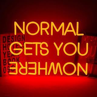 Wanxing Normal Gets You Nowhere Neons Sign, Red LED Neon Light for Wall Decor USB Power Letter Neon Light Sign for Bedroom Pub Home Bar Room Club Party Window Decor