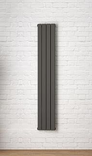 600 x 767mm Bathroom Radiator Anthracite Horizontal Column Radiators Oval Panel Designer Double