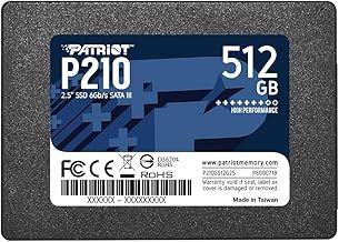 Patriot P210 SATA 3 512GB SSD 2.5 Inch Internal Solid State Drive - P210S512G25