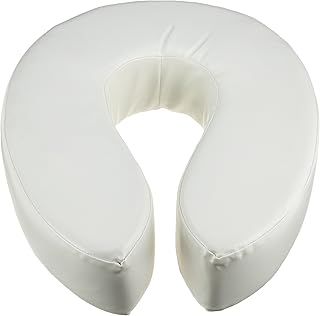 Homecraft Padded Raised Toilet Seat without Lid, Elevated Comfort Toilet Seat Support for Elderly, Handicapped and Disabled Users, White Colour, 10 cm