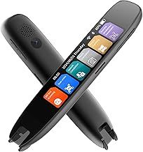 Upgraded Scan Reader Pen, Portable 134 Language Translator Device, Scan Reader Pen for Voice Translator Device, Wi-Fi Wireless Reading Pen for Dyslexia, Wireless Language Translator (Black-B)