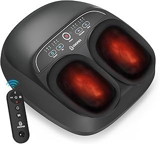 COMFIER Foot Massager with Heat Compression & Vibration Shiatsu Feet Massager for Plantar Fasciitis,Neuropathy,Heated Foot Warmer Gifts for Mom,Dad,Remote Control,Multi-Settings