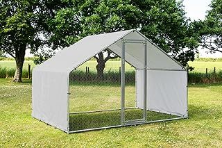 When in Home Chicken Run Coop Heavy Duty Galvanised Steel Cage suitable for Pets Hens Rabbit Dogs Ducks Chickens Poultry 3 Sizes (3m x 2m | 3m x 4m | 3m x 6m) includes Roof Cover (3m x 4m)
