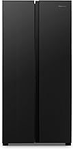 Fridgemaster MS83430EB Freestanding Slim American Side by side Door Fridge Freezer 441L, Total No Frost, Inverter compressor, Black, 83.2x178.0cm, Energy Rating E