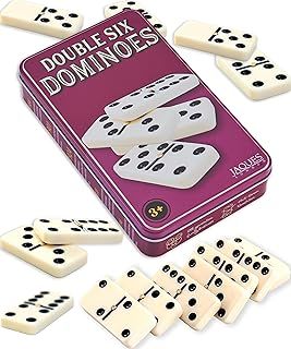Jaques of London Dominoes - Luxury Dominoes Set for Adults & Kids | Traditional Game in Tin Box - Since 1795