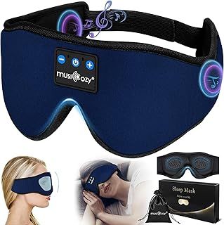 Sleep Mask Headphones,Upgraded 3D Sleep Headphones Eye Mask with Headphones for Sleeping,Travel,Relax,Nap,100% Blackout Bluetooth Sleep Masks for Women & Men