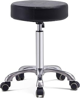 Grace&Grace Adjustable Rolling Stool Chair with Wheels for Massage Beauty Salon Shop Home Kitchen,Heavy Duty Rolling Swivel Stool
