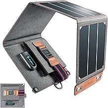 BigBlue 14W Solar Panels with USB(5V/2.4A), IPX4 Waterproof, Folding Portable Solar Phone Charger Compatible with iPhone, Tablet, Samsung LG etc