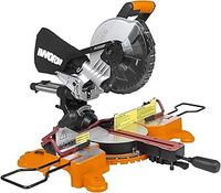 WORX Nitro 18V(20V MAX) 216mm Cordless Sliding Miter Saw, PowerShare, 0-45°, with Wood Cutting Blade, WX845.9 - (Tool only - Battery & Charger Sold Separately)