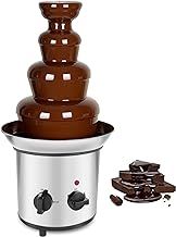 Chocolate Fountain 4 Tier Chocolate Fountain Machine Chocolate Fountain Fondue Set Electric Electric Chocolate Melting Machine Fondue Maker Fountain UK Plug 220V
