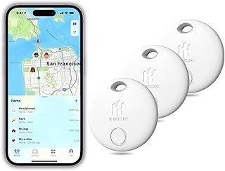 HH-Tech Smart Tag LITE (Pack 3) For Apple iOS Devices, Air Tracker, Item Finder, Replaceable Battery, Easily Track Your Wallet, Bag, Suitcase, and More Worldwide with the iPhone Find My App