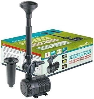AllPondSolutions ECO-2300PPFA Pond Pump Submersible with Fountain Attachment for Outdoor Garden – Adjustable Flow 2300 Litre/Hour Flow Rate