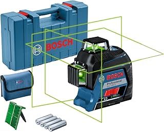 Bosch Professional Laser Level GLL 3-80 G (green laser, interior, working range: 30m, 4x battery, AA, in carrying case)