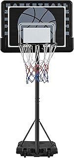 Yaheetech Portable Basketball Hoop Stand Height Adjustable Basketball Goal System with 30''/32'' PE Backbaord & 2 Wheels