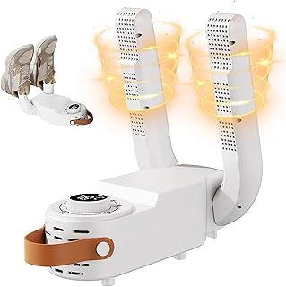 Shoe Dryer, Electric Boot Dryer Foldable Foot Warmer Trainer Warmer with Timer and Antibacterial Function for Shoes Socks Boot Glove Hats