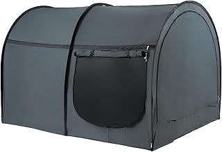 VEVOR 4 Doors Breathable Dream 0.28 in Fiber Poles Privacy, Full Size Block Out Light Bed Canopy, Fit for Kids Playhouse and Adults Sleeping Tent, 1900 x 1370 x 1190 mm