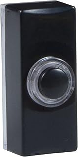 Byron 7720 Wired Illuminated Bell Push, Black, 2 Wire