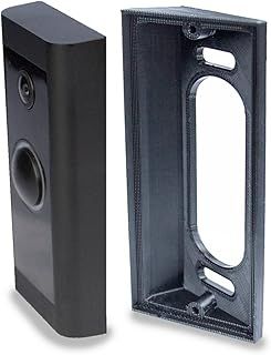 15, 25, 50 or 60 Degree Angle Corner Mount Fits Smaller Video Doorbell Ring Wired (2021), Texxen & Cam, Fits Right Or Left (25° Angle Mount, Black) Check Your Model