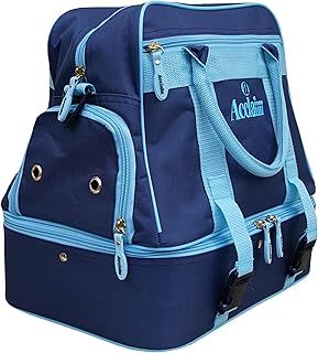 Acclaim Farne Midi Nylon Double Decker Bowlers Level Lawn Flat Green Short Mat Indoor & Outdoor Bowling Bowls Bag New 2025 Model (Navy Blue/Sky Blue)