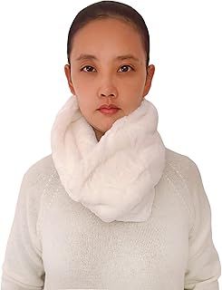 Lina & Lily Solid Colour Faux Fur Women's Infinity Scarf Winter Neck Warmer Snood