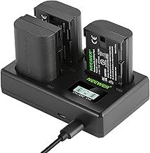 NEEWER LP-E6NH Replacement Battery and USB Charger Set, Pack of 3, 2250 mAh Replacement for LP-E6NH Battery & Triple Slot USB Charger Compatible with Canon EOS R7 R5 R6 R6 II R, 5DIV, 6DII, 7DII, 80D,