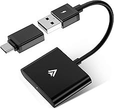 Android Auto Wireless Adapter UK, Wireless Android Auto Adapter, Convert Wired to Wireless Control Dongle for Factory Wired Android Auto Car, Plug & Play Fit for Cars from 2017 and Android 11+