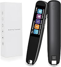 Upgraded Scan Reader Pen, Portable 134 Language Translator Device, Scan Reader Pen for Voice Translator Device, Wi-Fi Wireless Reading Pen for Dyslexia, Wireless Language Translator (Black-A)