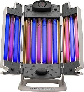 Eurosolar Facial Tanner Turbo Power 9215: Box-Like, Hypoallergenic, All Skin Tones, Red, Blue