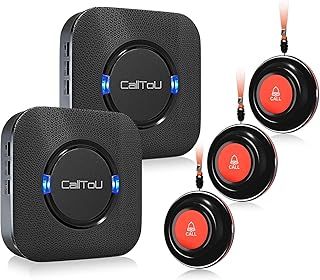 CallToU Wireless Personal Alarms for Elderly Caregiver Pager System with Elderly Alarm Call Button Panic Button Fall Alarm for Elderly Call Bell for Elderly Panic Alerts